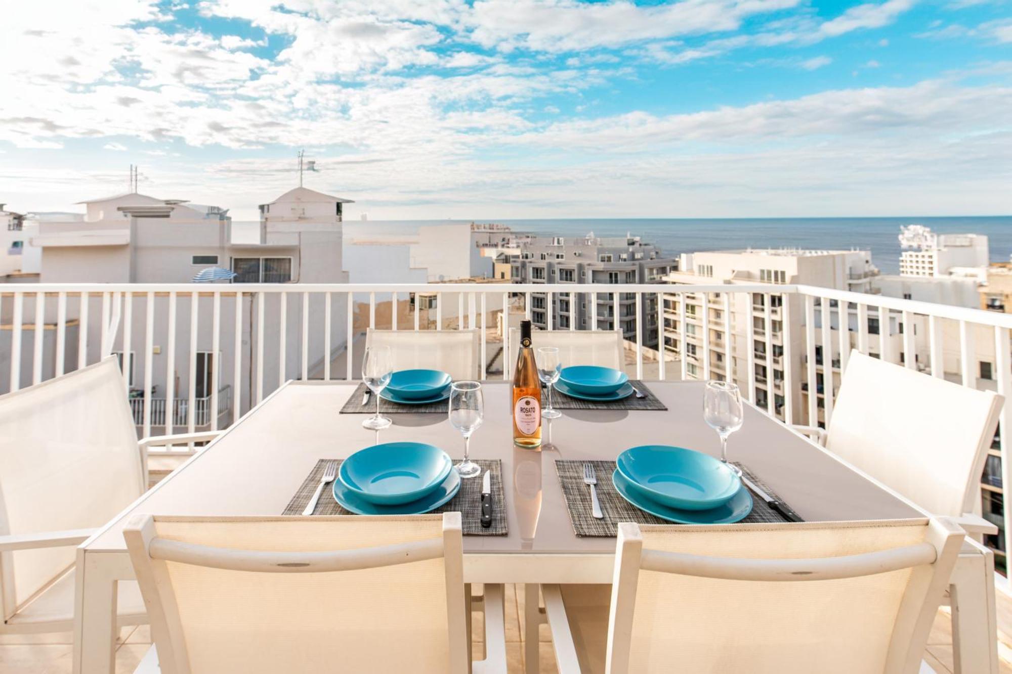 Poseidon Court Penthouse Superior Daire St. Paul's Bay Dış mekan fotoğraf